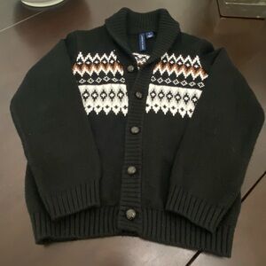 JANIE AND JACK THE FESTIVE FAIR ISLE CARDIGAN SIZE 5